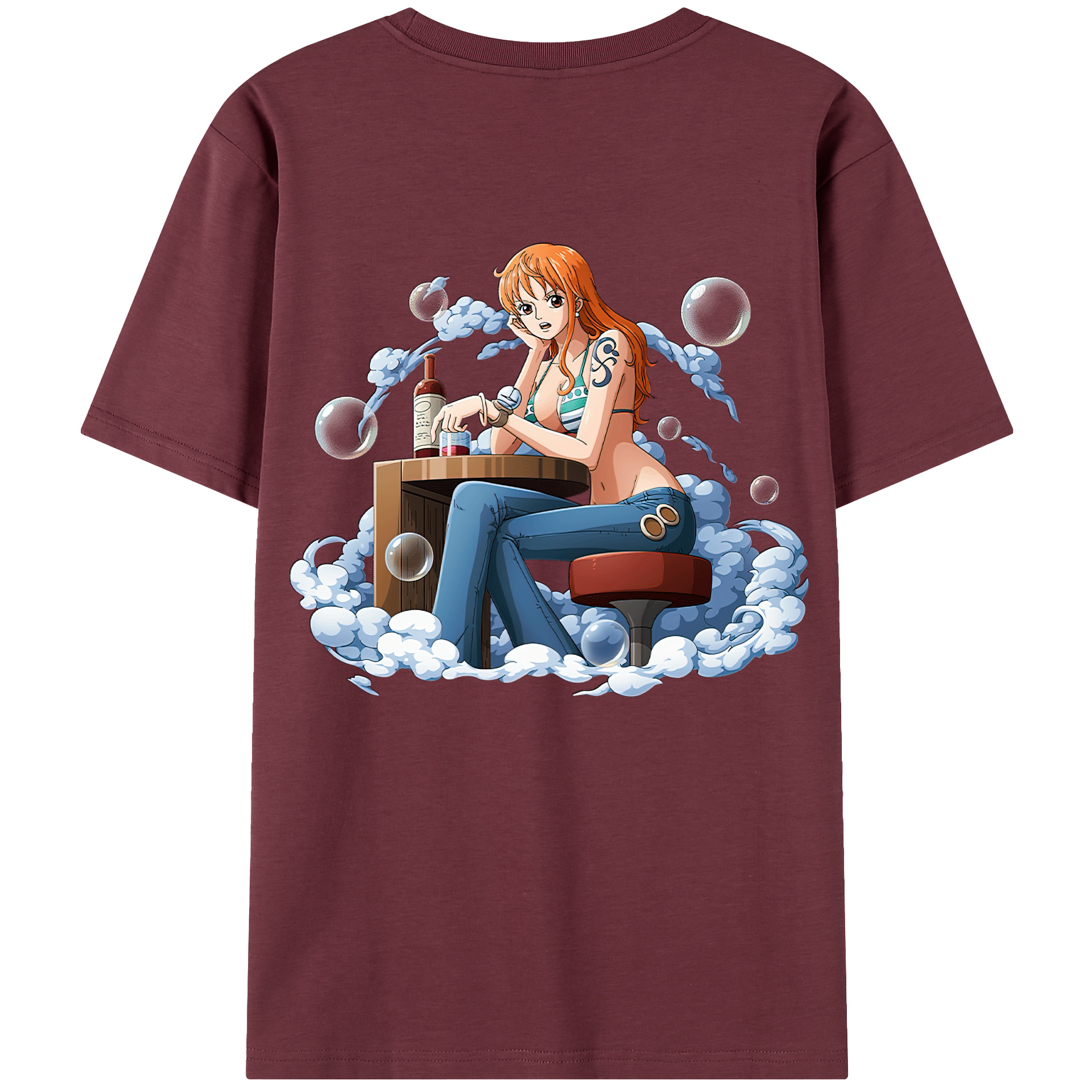 ワンピース ナミ ONE PIECE Nami 綿100％半袖Tシャツ（背面プリント）